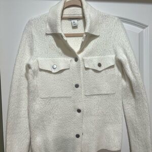 Women's White Textured Jacket